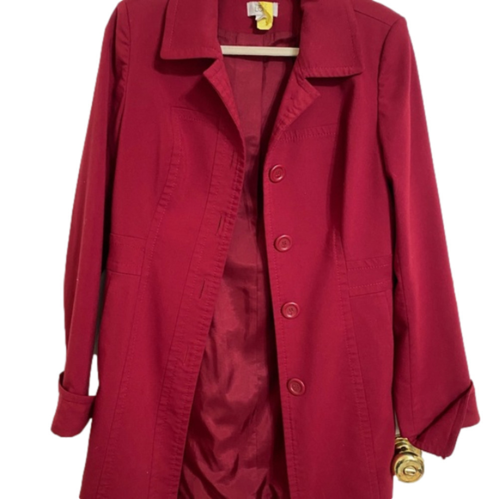 LOFT Red Trench Coat